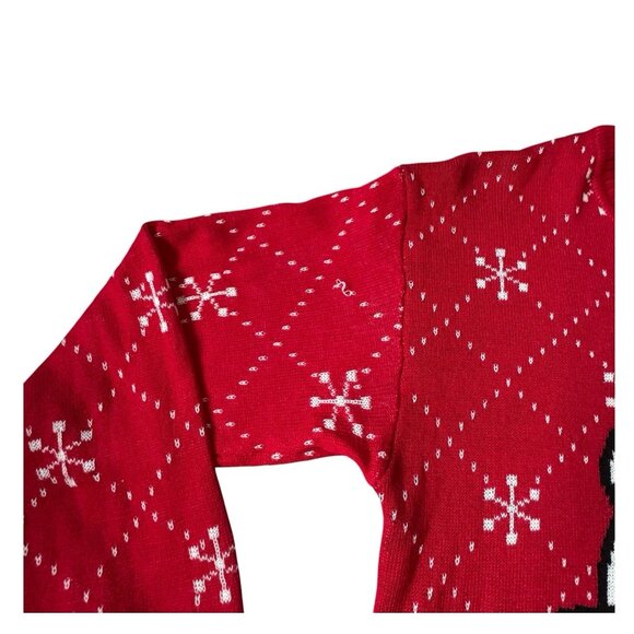 Hello Kitty Christmas Sweater Santa Red L Hybrid Apparel Holiday Knit Preowned - Picture 4 of 8